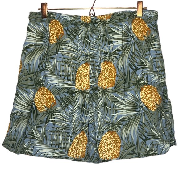 Tommy Bahama‎ Men's XL Blue Green Pineapple Hawaiian Tropical Swim Shorts Trunks - Picture 1 of 3